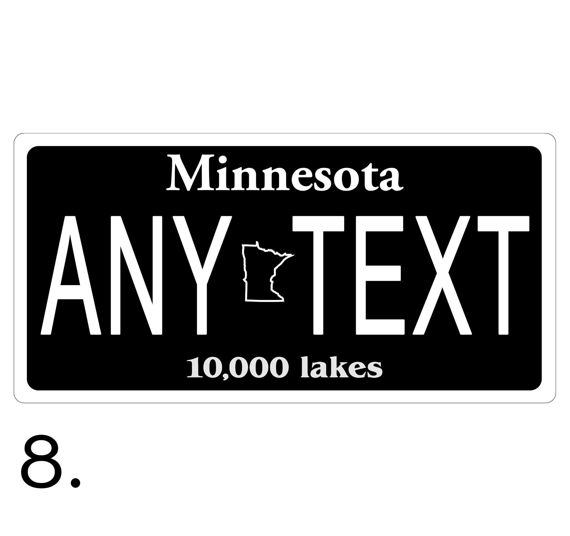 Mn Tags Sticker Custom, Full Color Sticker/decal License Plate - Minnesota, Seven ...