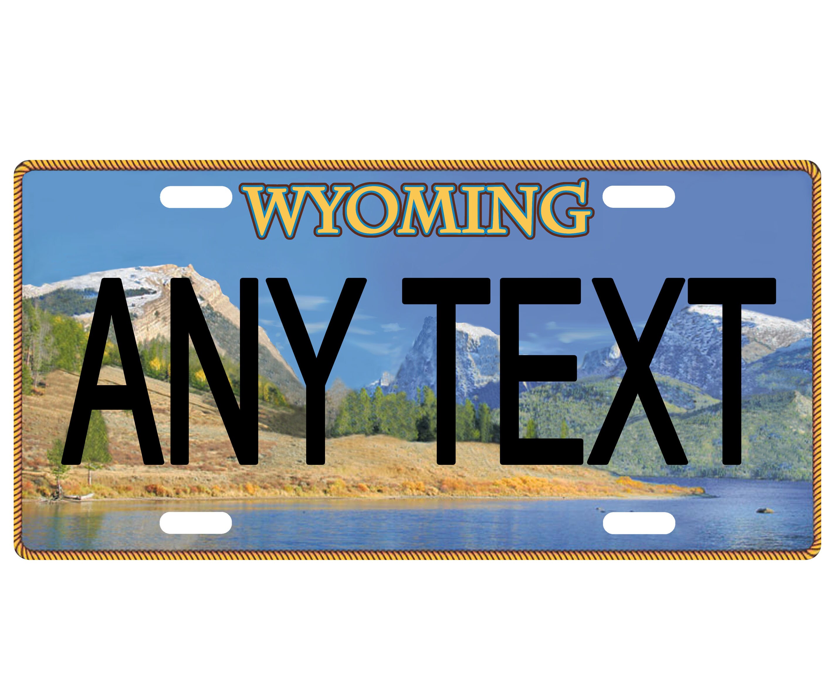 Custom Personalized State License Plate Wyoming 2017 Etsy