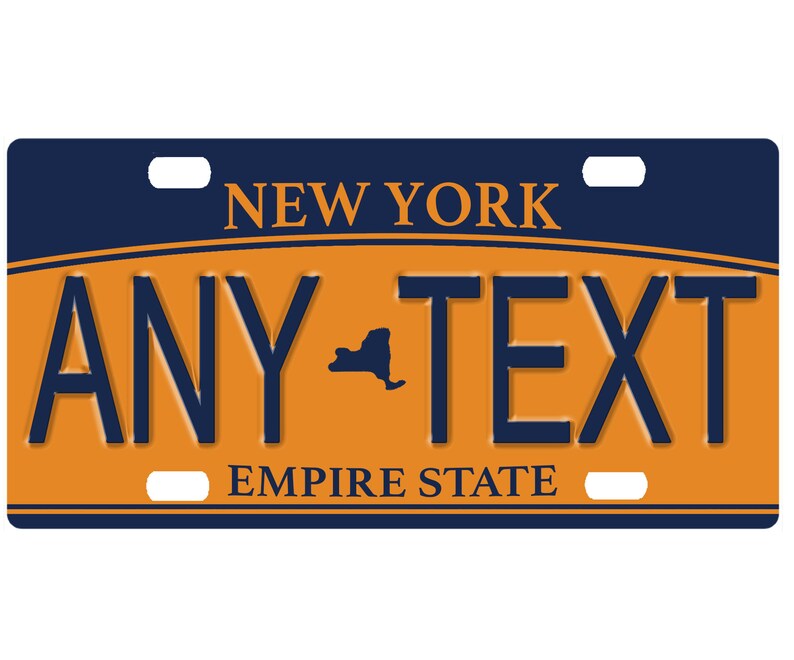 Custom Personalized State License Plate New York 2010 Add Etsy