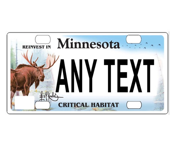 CUSTOM PERSONALIZED ALUM BICYCLE STATE LICENSE PLATE-NEW HAMPSHIRE MOOSE