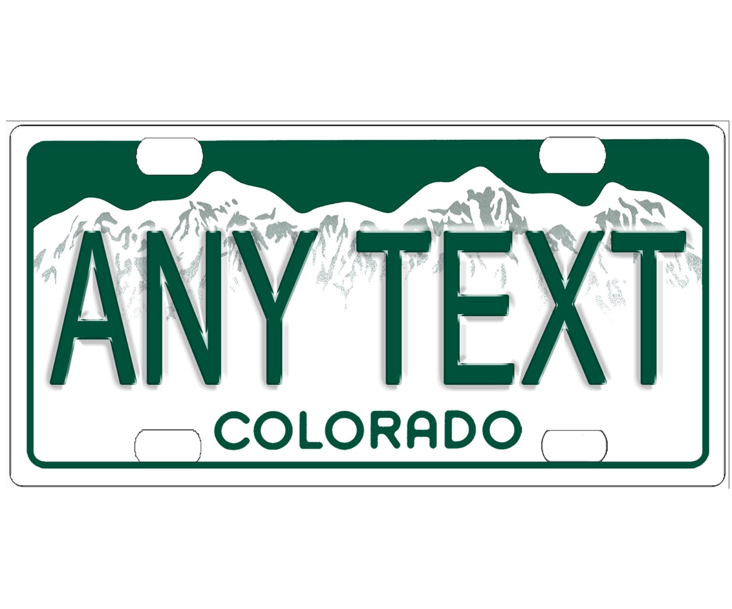 Custom Personalized State License Plate Colorado Add Any Etsy