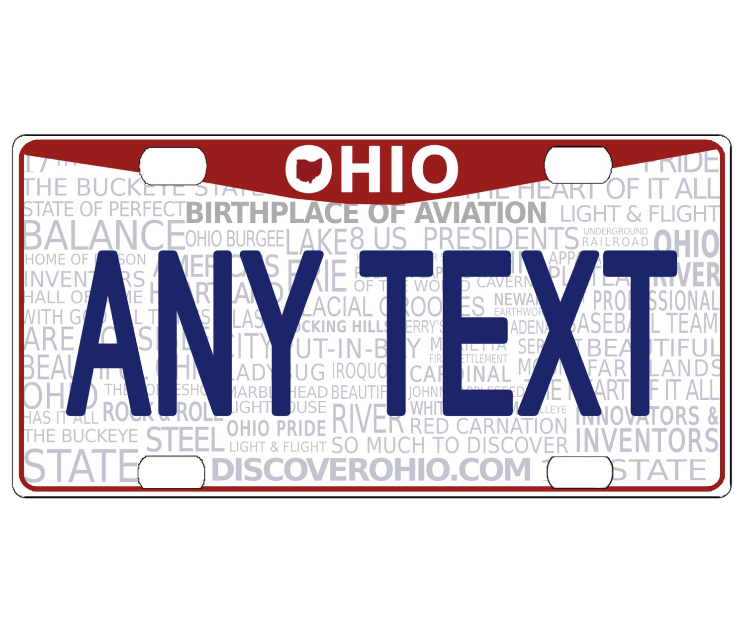 Custom Personalized State License Plate Ohio Pride Novelty Etsy