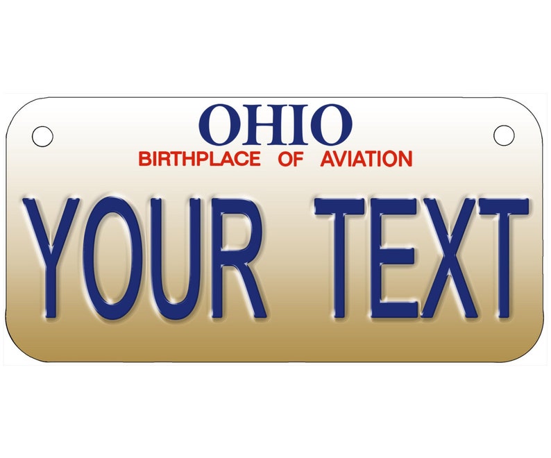 Custom personalized state license plate Ohio 1997 Novelty Etsy.de