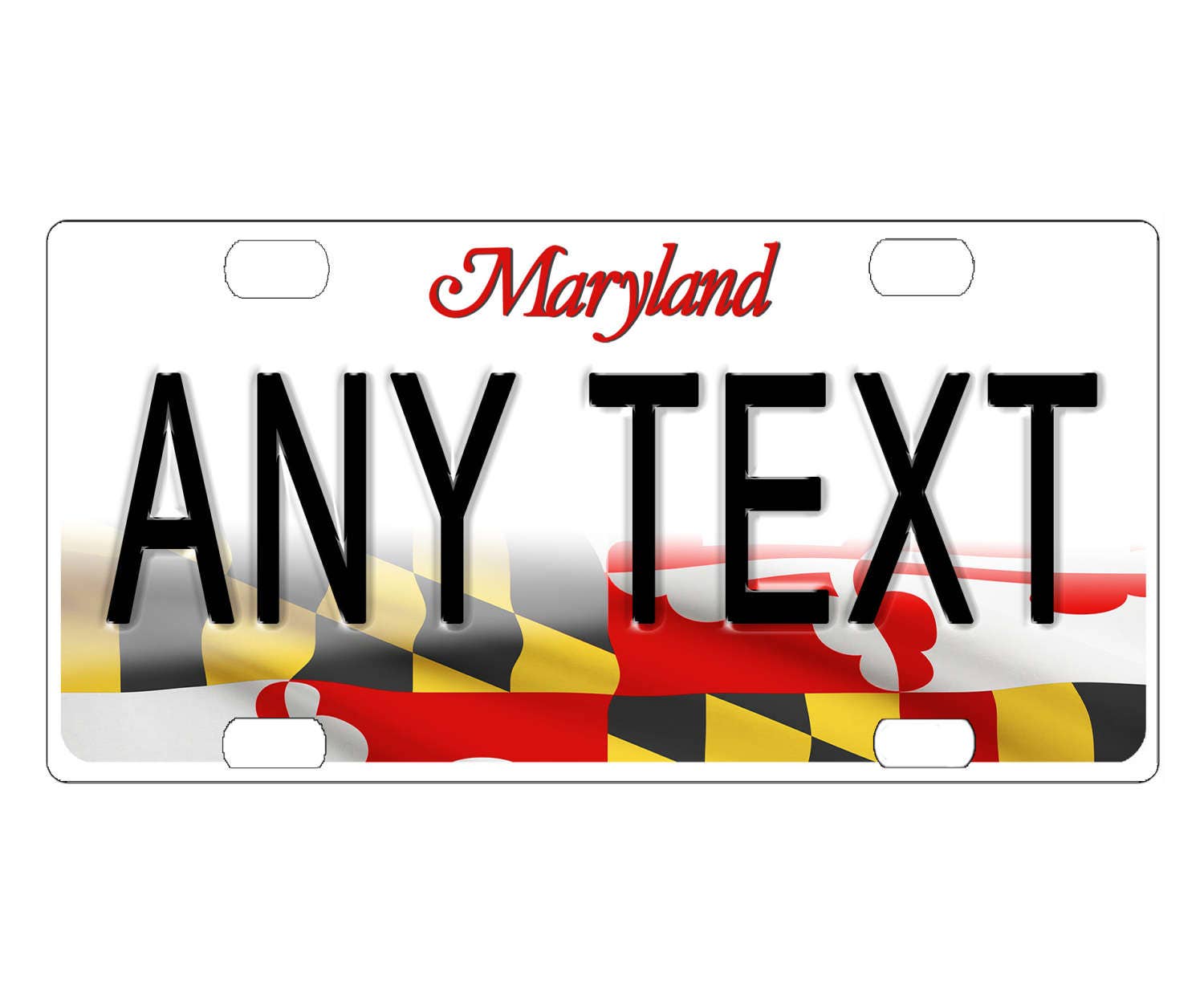 Custom Personalized State License Plate Maryland 2016 Add Etsy