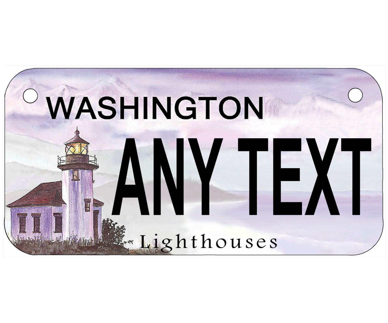 Custom Personalized State License Plate Washington Etsy