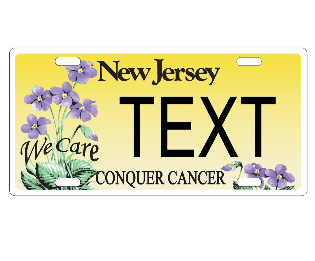 Personalized State License Plate New Jersey Novelty Plateprinted Flat