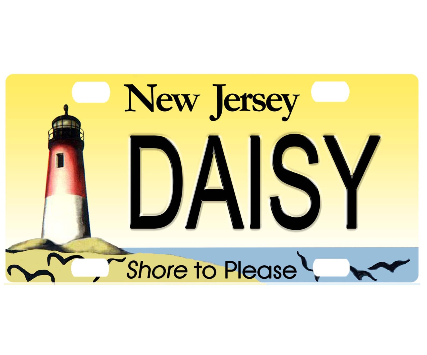 Custom Personalized State License Plate New Jersey Shore To Etsy