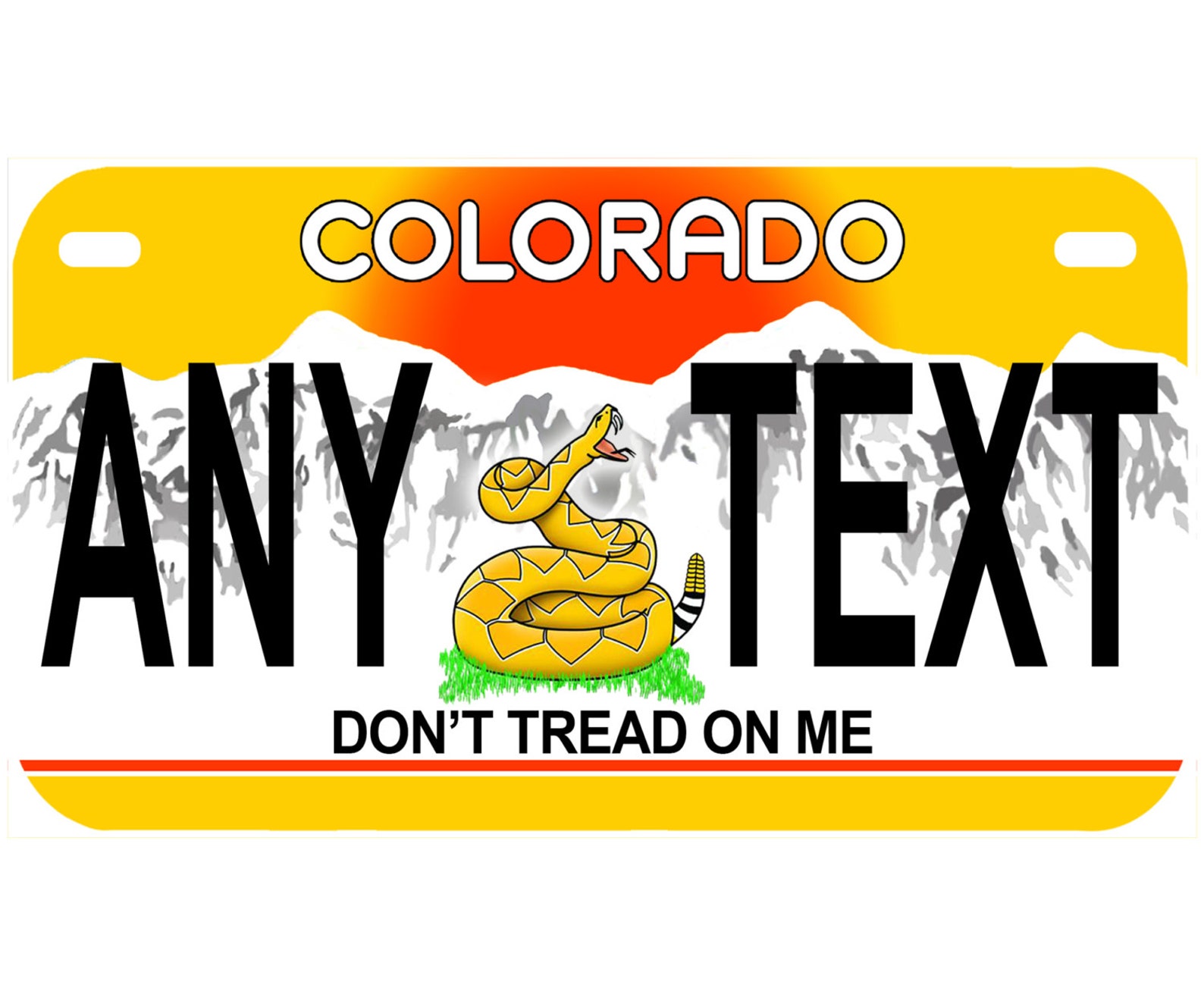 Custom Personalized State License Plate Colorado Don't Etsy
