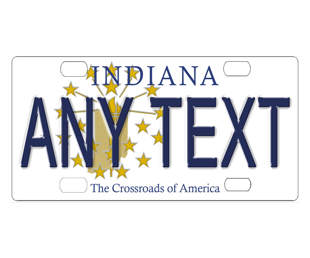 Personalized State License Plate Indiana 1998 Novelty Etsy