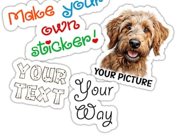 Custom Picture Sticker, Personalized Photo Decal, Any Shape, Several Sizes