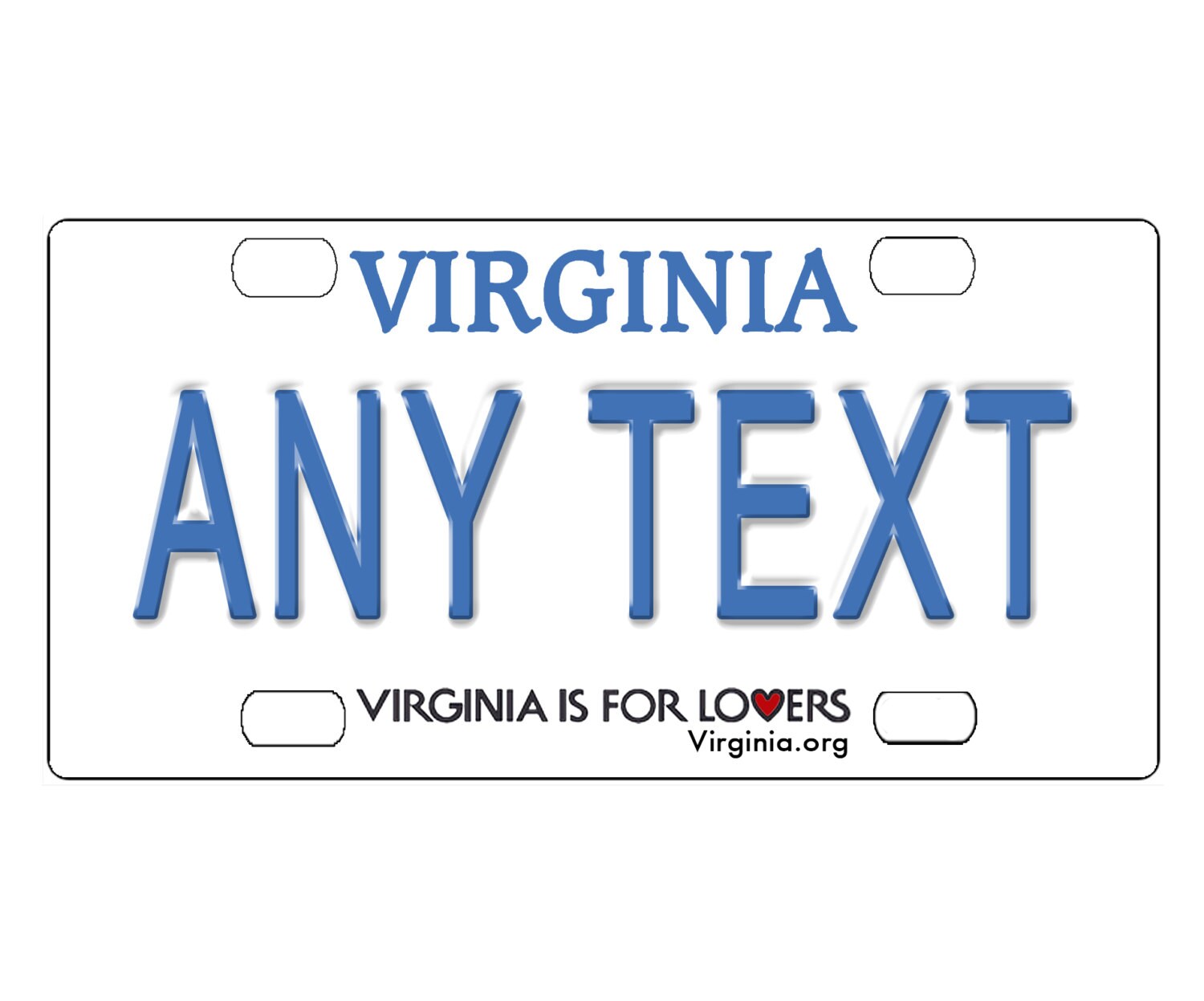 Custom Personalized State License Plate Virginia is for Etsy