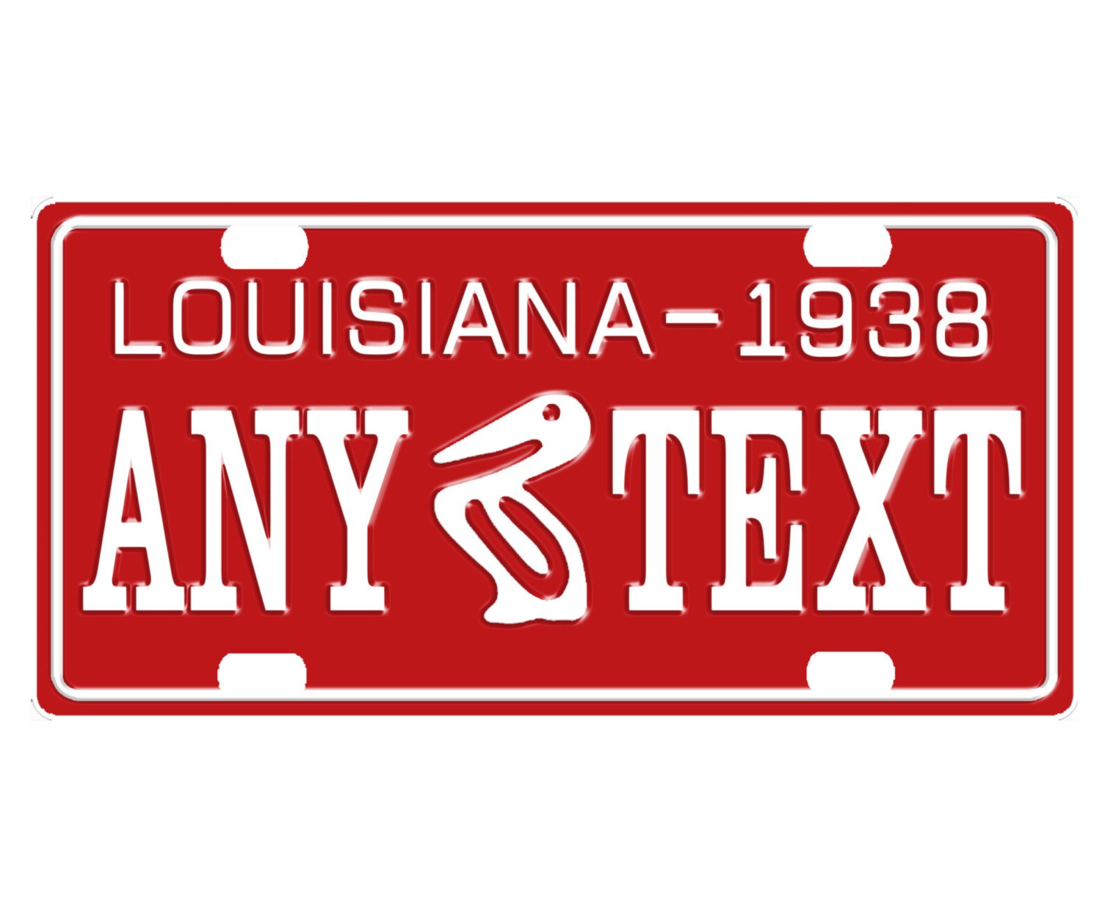 Custom Personalized State License Plate Louisiana 1938 Etsy