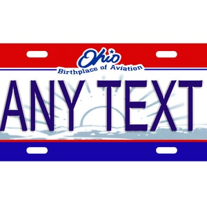 Personalized State License Plate - Ohio  Novelty Plate-Printed Flat, 3 sizes