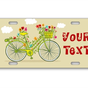 Personalized Standard Size License Plate - Bicycle 2 - Add Your Text