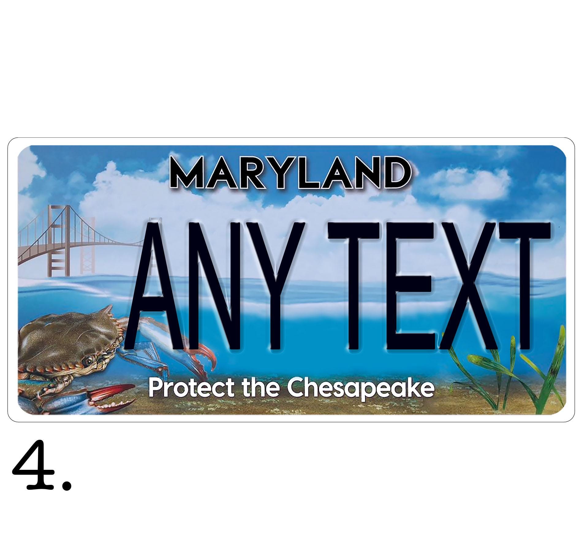 Custom, Full Color Sticker/decal License Plate - Maryland. Sx Designs ...