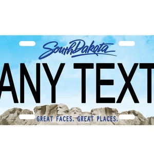 personalized state license plate - South Dakota 1  Novelty Plate-Printed Flat, 3 sizes