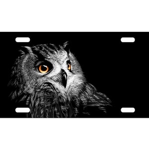Personalized Standard Size License Plate- Birds on Black Background - Four Bird Designs - Add Any Text