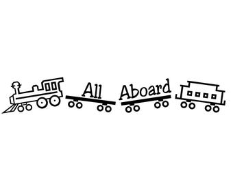 Kid's Wall Art, Three Designs In 4 Colors-Permanent or Removable Vinyl Stickers/Decals.