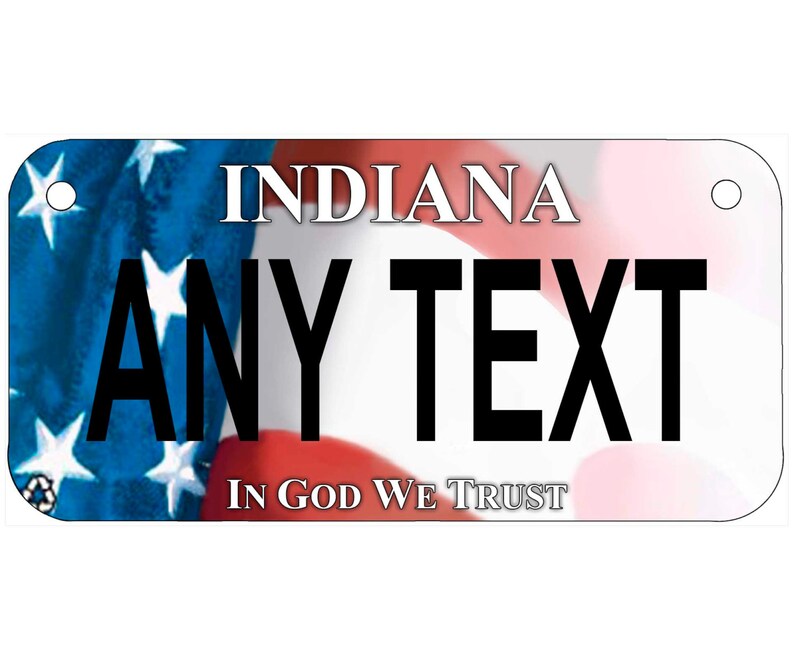 Custom Personalized State License Plate Indiana 2012 Etsy