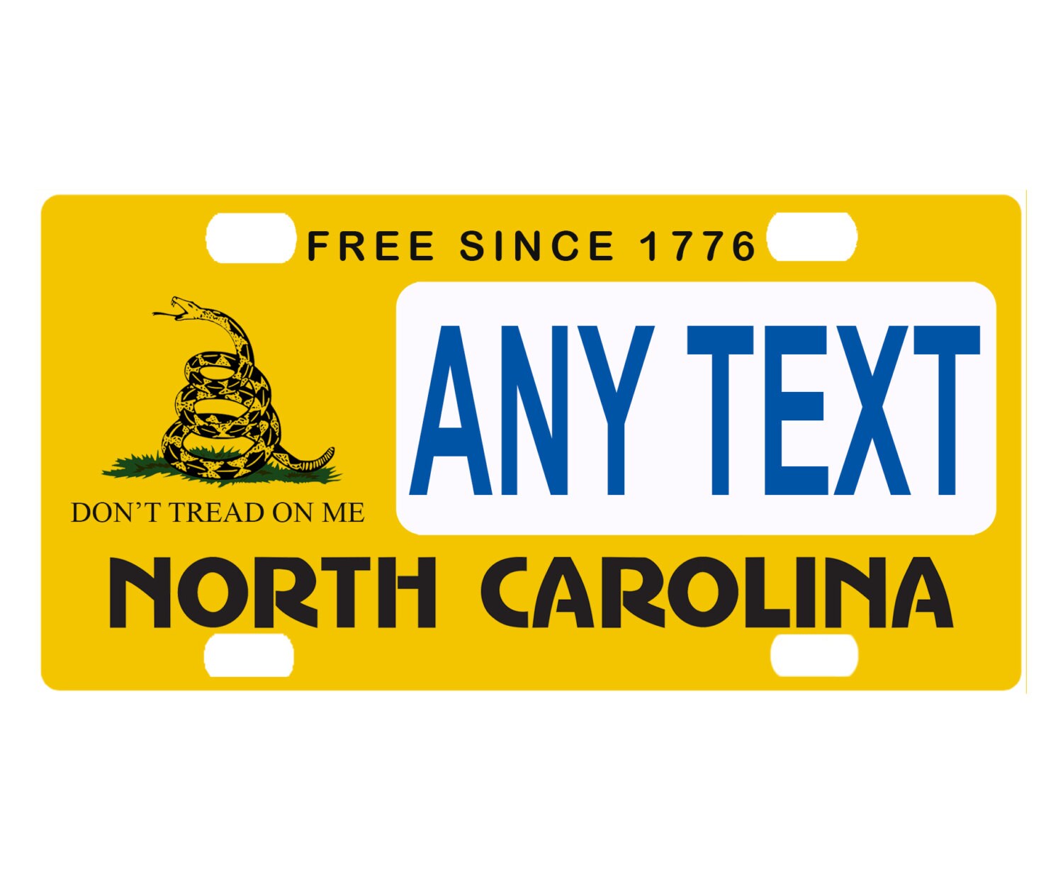 Custom Personalized State License Plate North Carolina Etsy