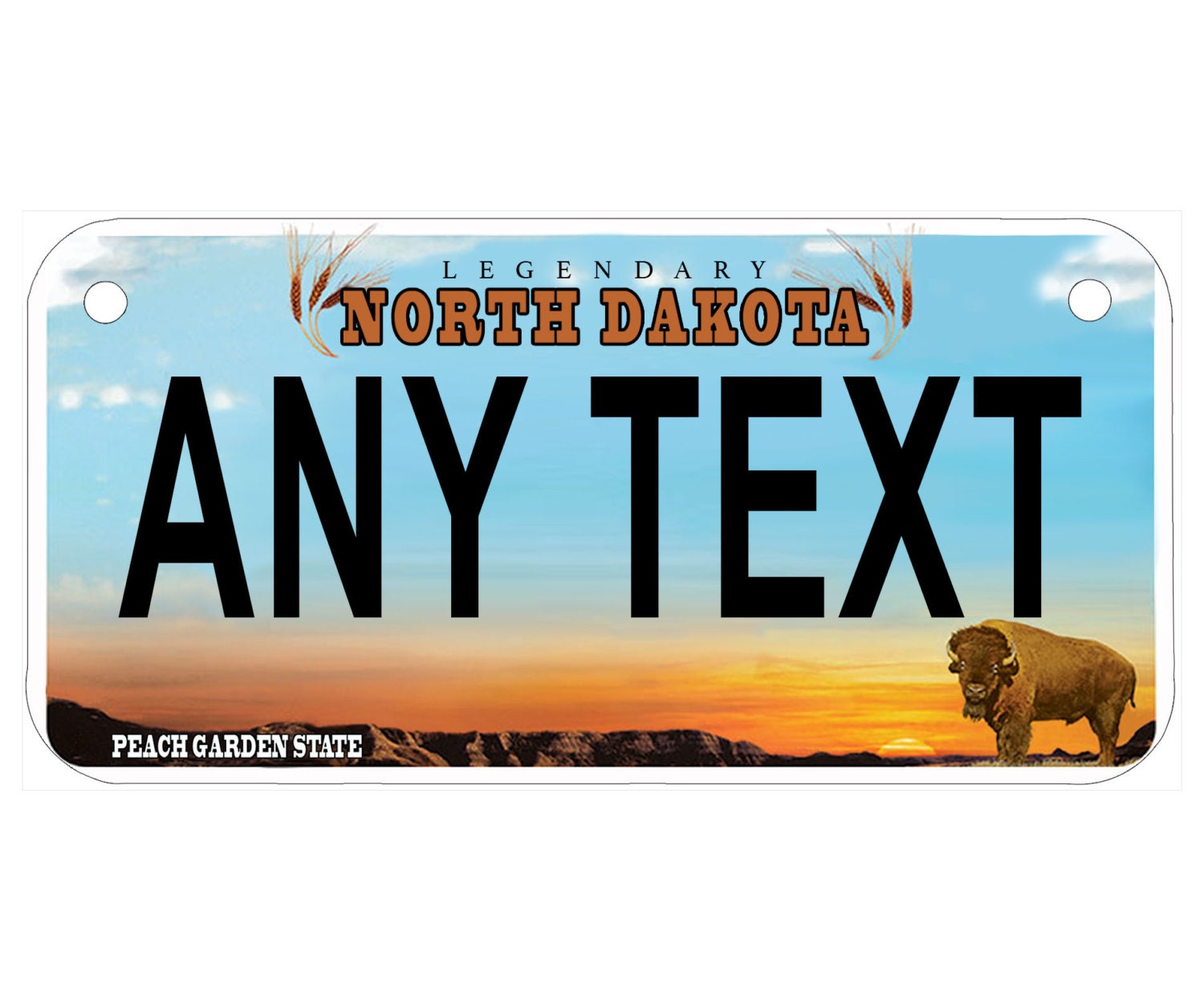Custom Personalized State License Plate North Dakota 2016 Etsy