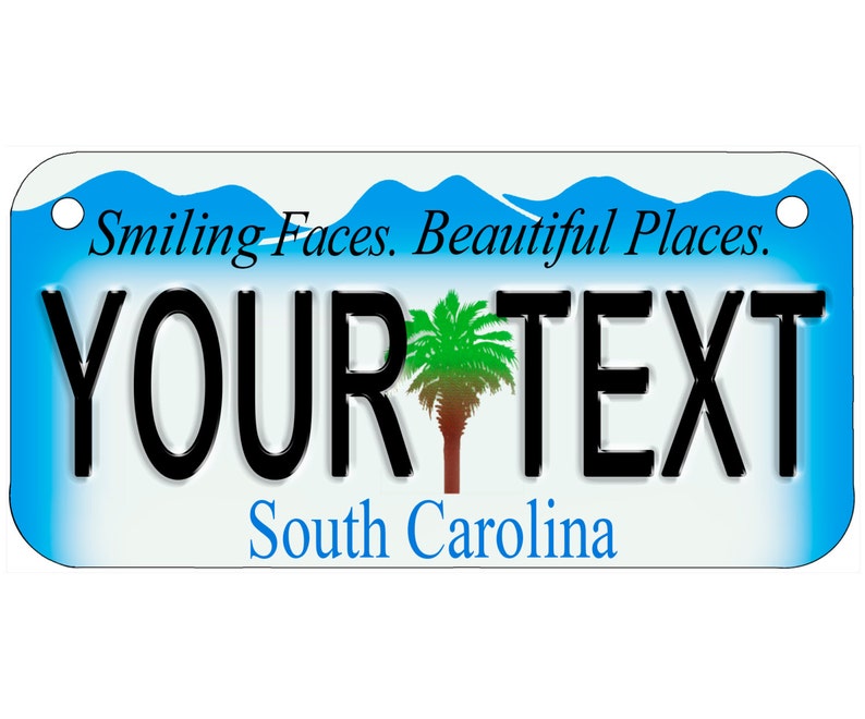 Custom Personalized State License Plate South Carolina 1998 Etsy
