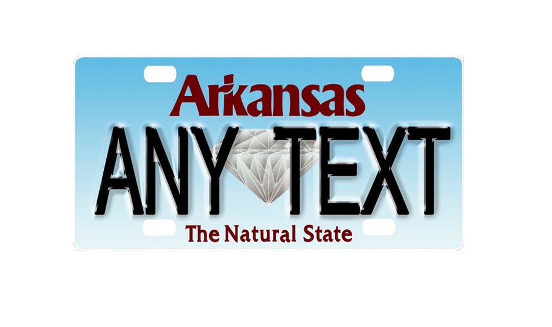 Personalized State License Plate Arkansas Novelty Plateprinted Flat, 3