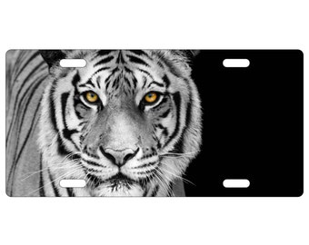 Wild Tiger Animal Art Personalized Custom License Plate Tag For Auto Car ATV