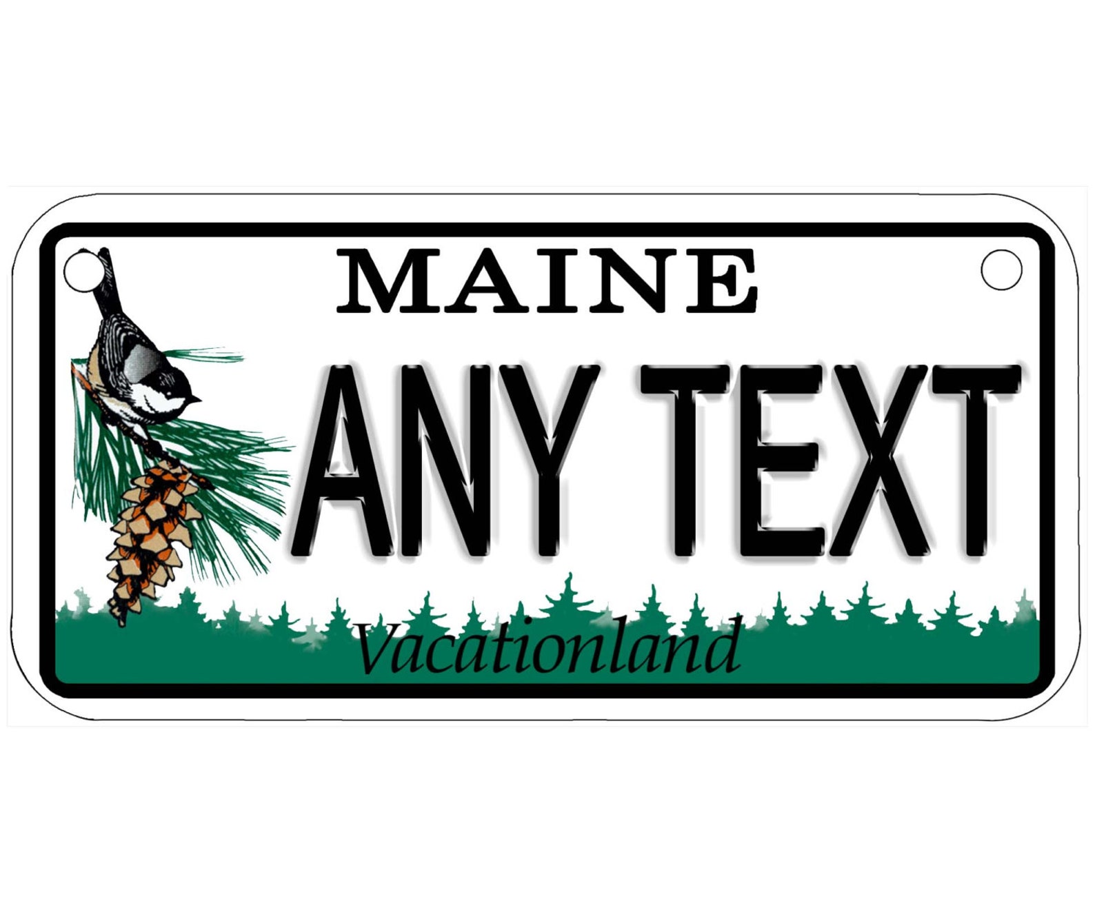 Custom Personalized State License Plate Maine Novelty Etsy