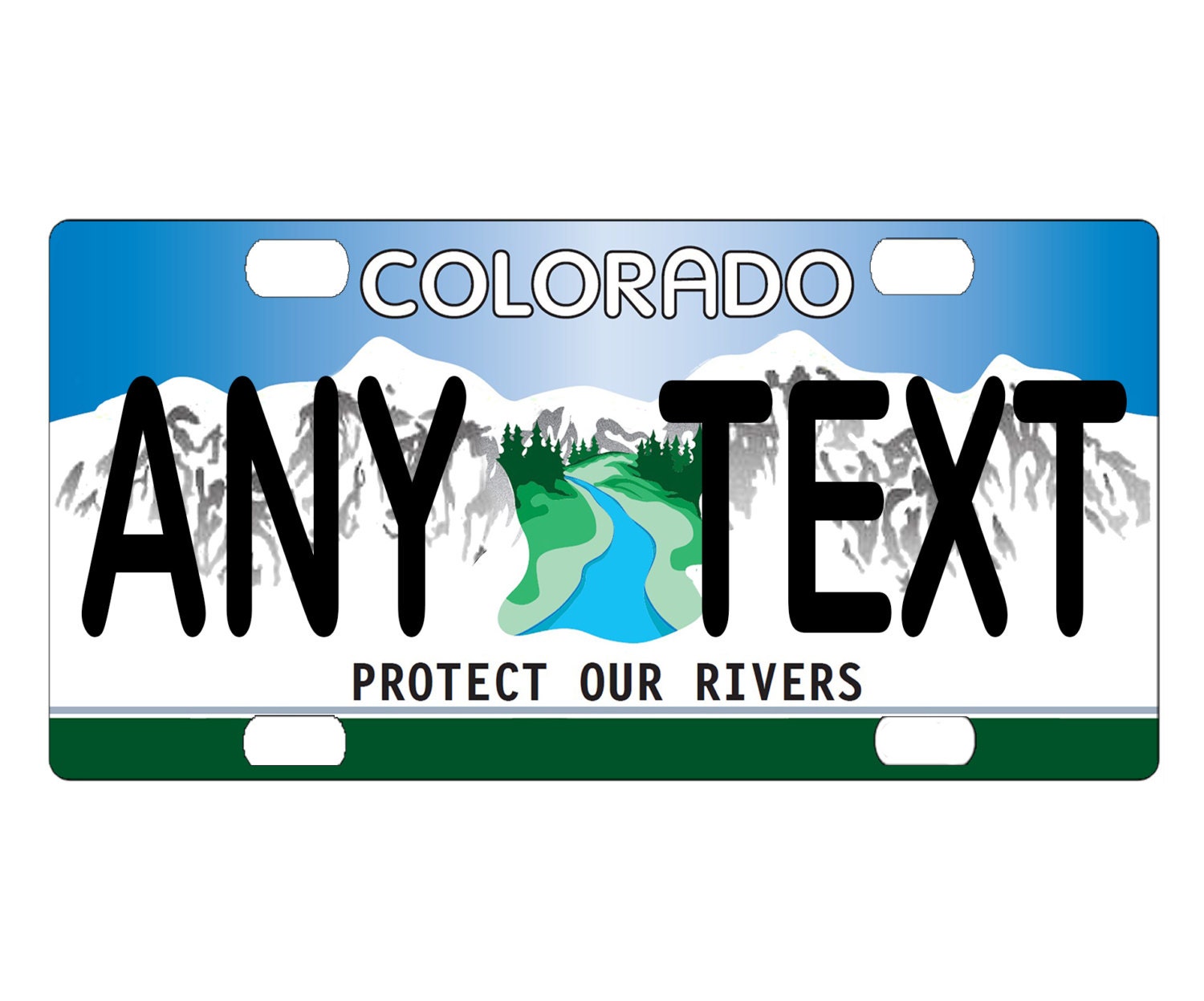 Custom Personalized State License Plate Colorado Protect Etsy
