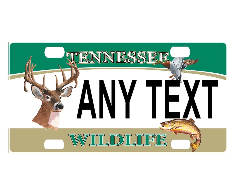 Custom Personalized State License Plate Tennessee Wildlife Etsy