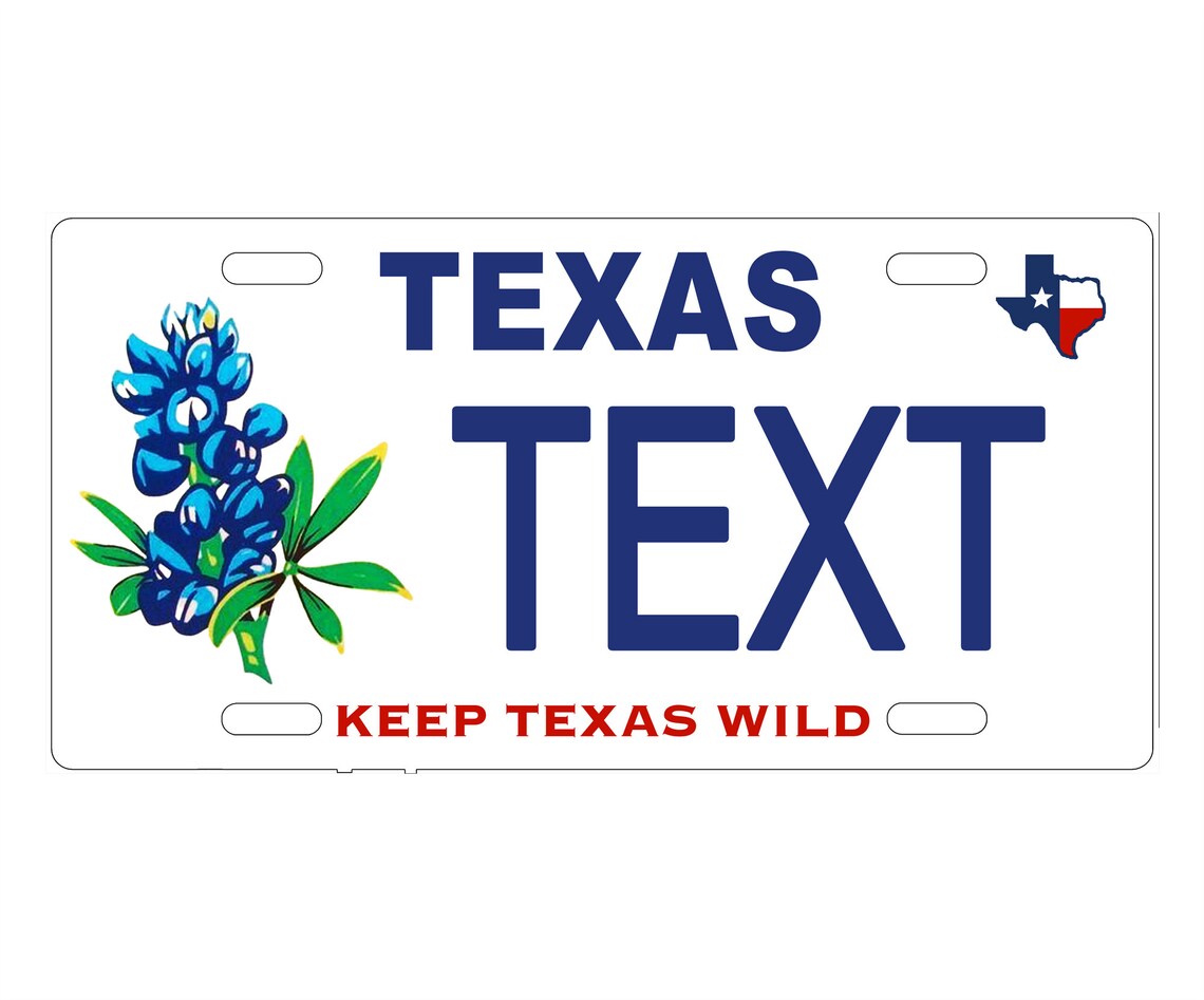Custom Personalized State License Plate Texas Keep Texas Etsy