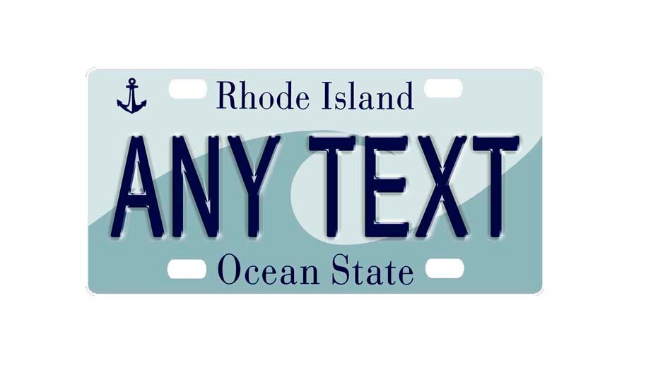 Custom Personalized State License Plate Rhode Island Etsy