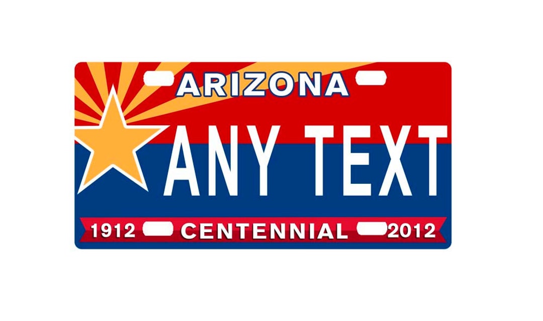 Personalized State License Plate Arizona Centennial Novelty Plate