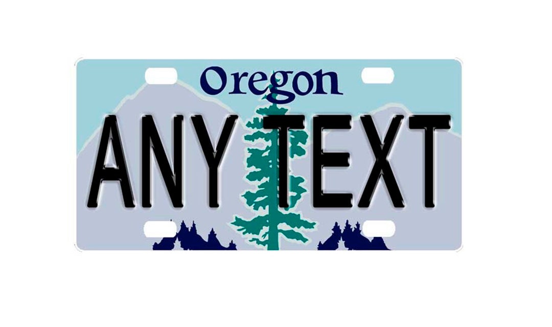 Personalized State License Plate Oregon Novelty Plateprinted Flat, 3