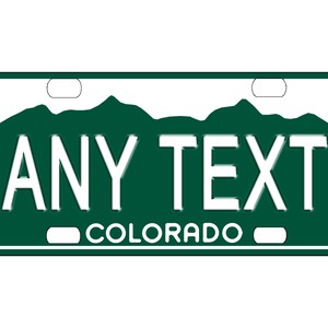 personalized state license plate - Colorado 1977  Novelty Plate-Printed Flat, 3 sizes