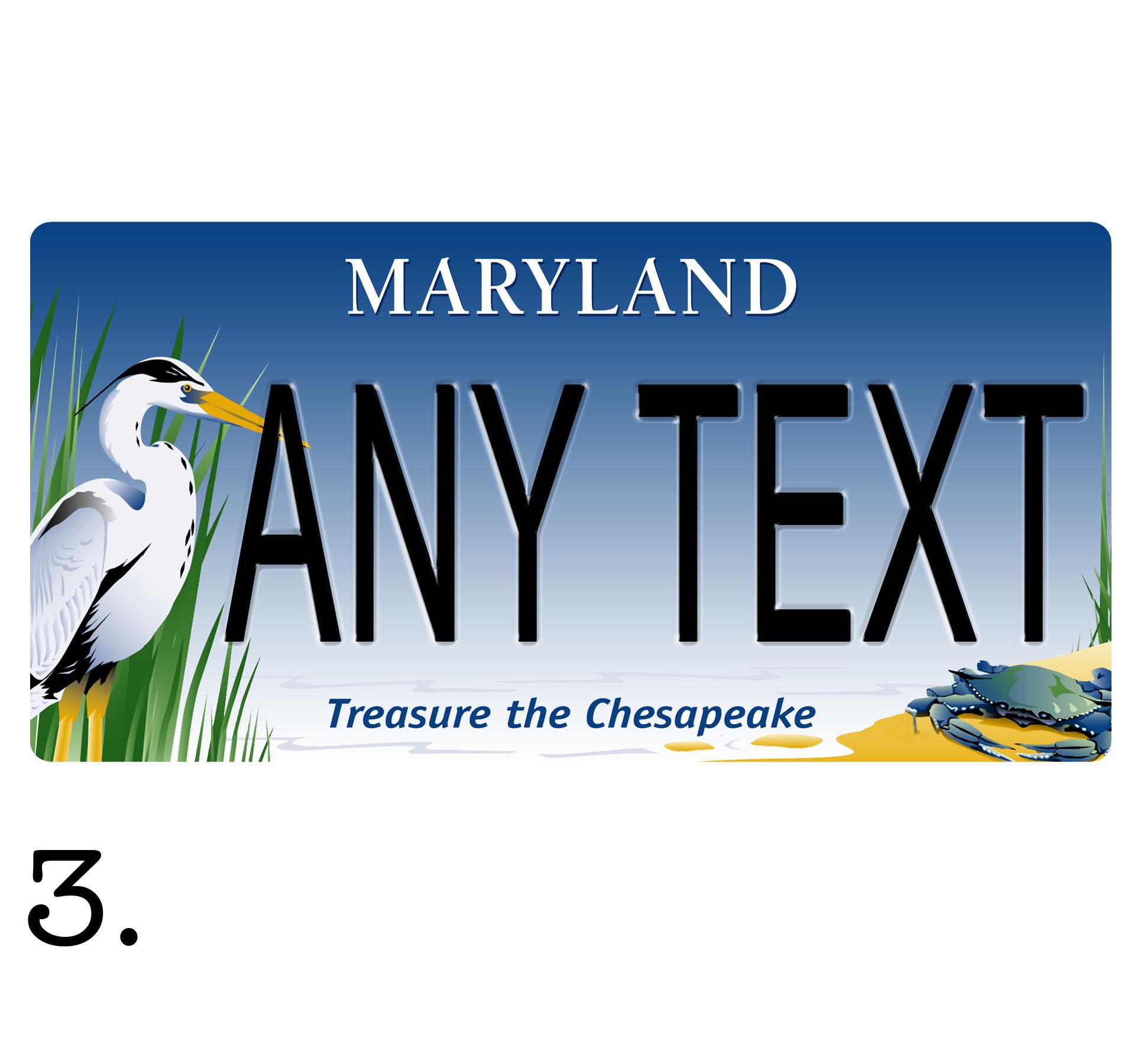 Custom, Full Color Sticker/decal License Plate - Maryland. Sx Designs ...