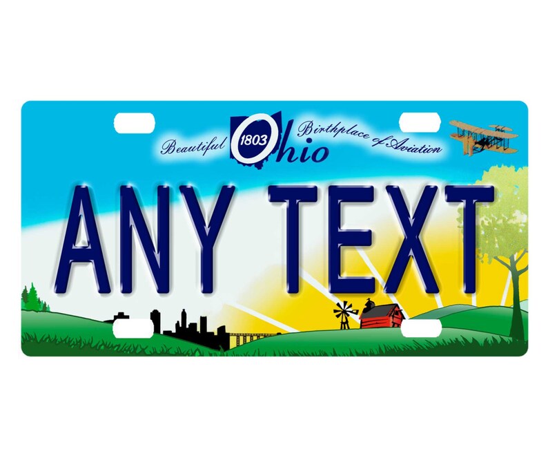 Custom Personalized State License Plate Ohio 2010 Novelty Etsy
