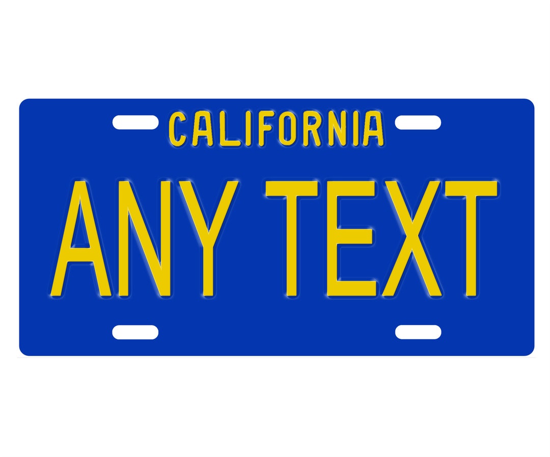 Personalized State License Plate California 1970 Novelty Etsy