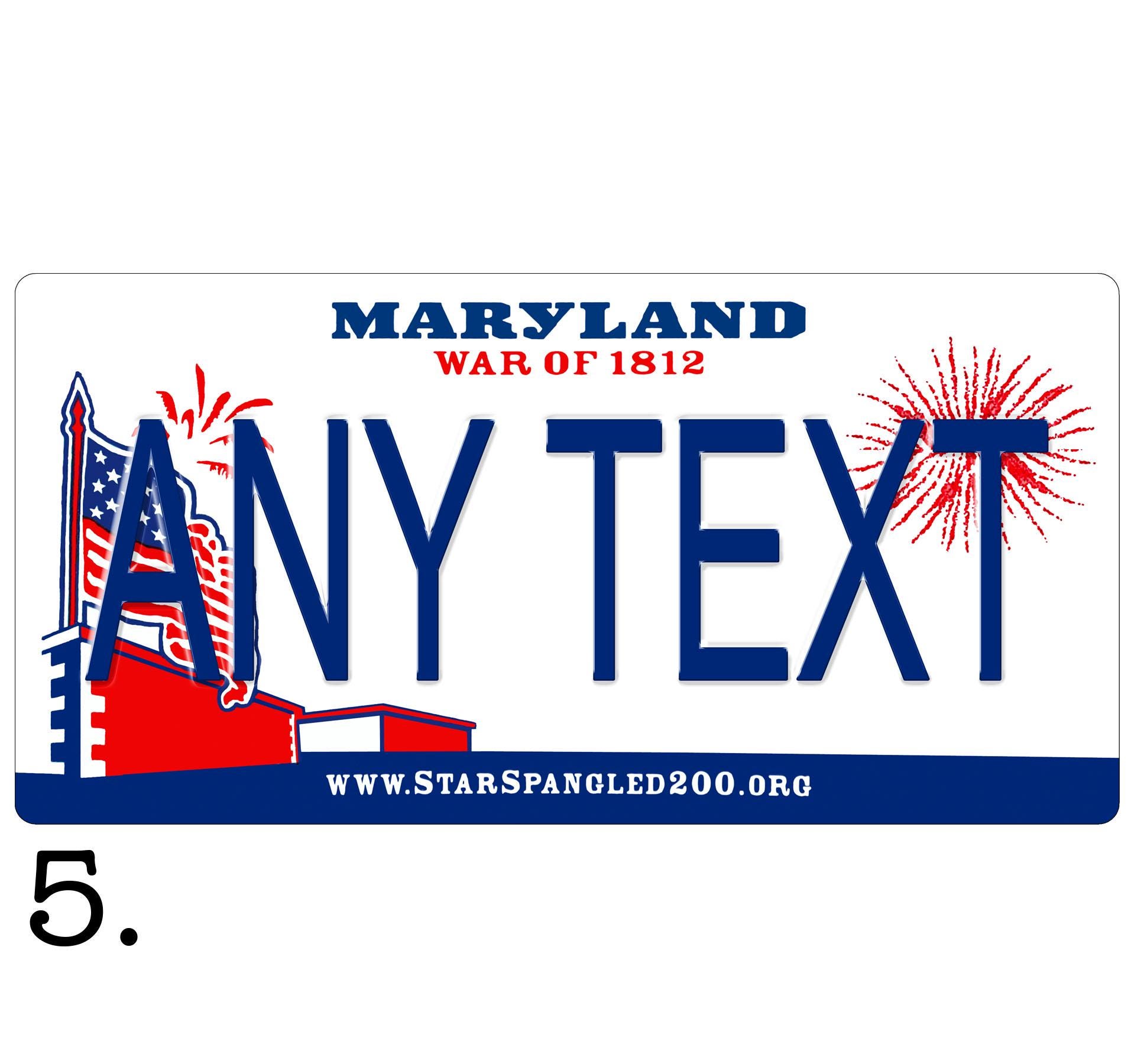 Custom, Full Color Sticker/decal License Plate - Maryland. Sx Designs ...