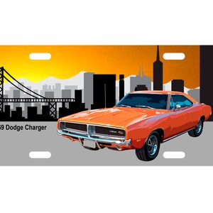 Personalized Standard Size License Plate - 1969 Dodge Charger - add any text-Free Shipping