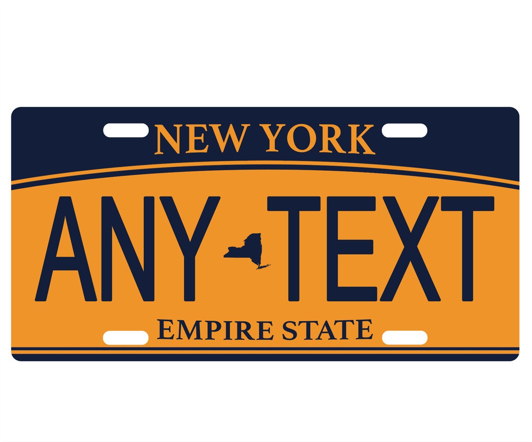 Personalized State License Plate New York 2010 Novelty Plateprinted Flat, 3 Sizes Etsy