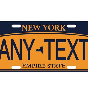 Personalized State License Plate - New York 2010  Novelty Plate-Printed Flat, 3 sizes