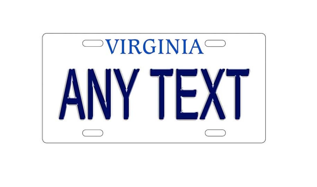 Personalized State License Plate Virginia 2009 Novelty Plateprinted