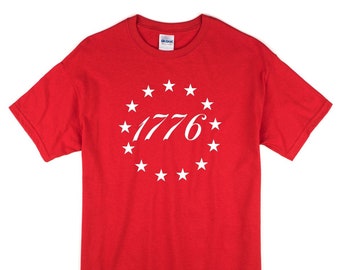 Betsy Ross 1776 13 Sterne T-Shirt - American Flag - Historisch - Grand Union