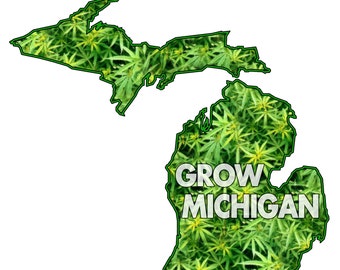 Grow Michigan Vinyl  Sticker - *High quality & durable indoor or outdoor!*