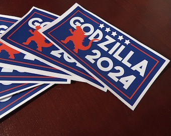 GODZILLA 2024 President Vinyl Sticker 7"x3.5"