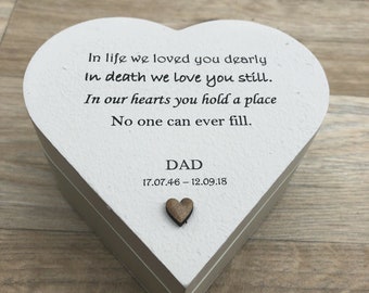 Shabby Personalised Chic In Memory Of Dad Daddy Father Or ANY NAME Keepsake Box