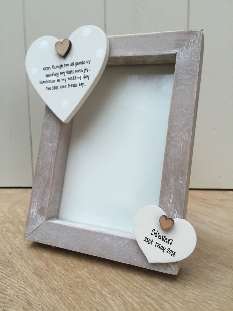 Shabby personalised Chic Photo Frame In Memory Of Loved One Mum Dad Nana Grandad