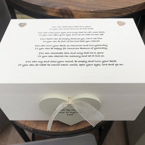 Personalised DAD Memorial Memory Box In Memory of Dad or Husband BEREAVEMENT LOSS~ Dad ~ Mum ~ Grandad  Son or Any Name ~ Bereavement Grief